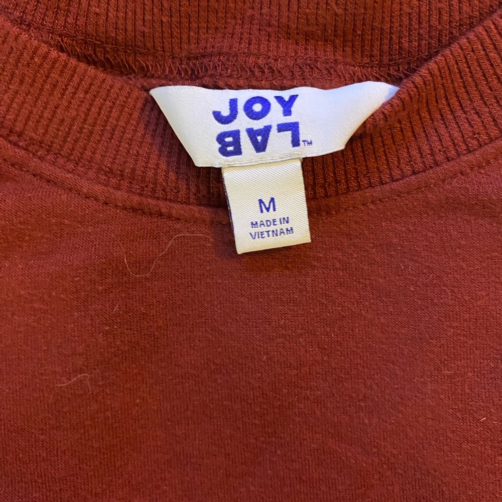 JoyLab Deep Red Crew Neck Top - Picture 3 of 3